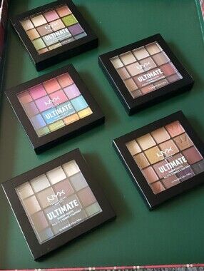 SET of FIVE NYX ULTIMATE SHADOW PALETTES. NEVER SWATCHED OR USED